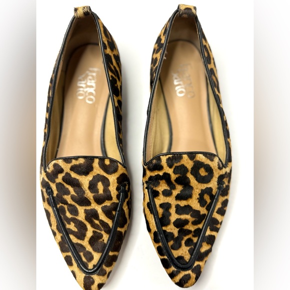 Franco Sarto Animal Print Pointed Toe Cowhide Loafers Size 7.5 - Picture 7 of 7